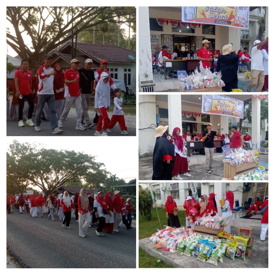 image Ratusan Guru Merah Putih! Jalan Sehat HUT RI ke-81 Dinas Dikbud Meranti