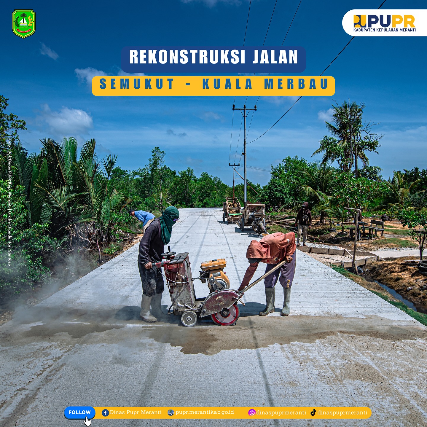 Rekonstruksi Jalan Belokop ( Semukut - Kuala Merbau ) Kecamatan Pulau Merbau